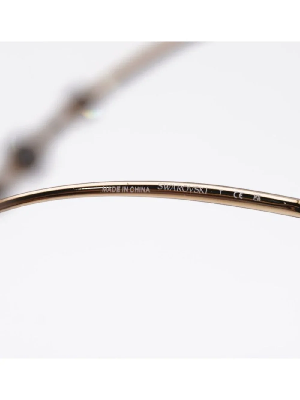 Swarovski SK1015 4004 Eyeglasses Gold with Stones 55mm Irregular Frame